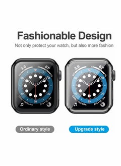 Y&D 2Pcs Case Compatible with Apple Watch 44mm 40mm , Bumper Built in Tempered Glass Screen Protector, Protective Cover for iWatch Series SE 6 5 4 Women Men (44mm)  - Image 3