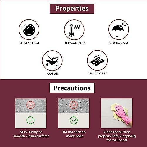 ROSASTELLA Self Adhesive Decorative Peel Stick Waterproof Floral Wallpaper Wall Decor Removable Wall Paper for Living Room Hall Decoration PVC Vinyl DIY Contact Paper45x304cm (Water Drop) - Image 4