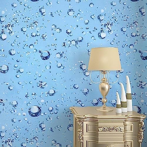 ROSASTELLA Self Adhesive Decorative Peel Stick Waterproof Floral Wallpaper Wall Decor Removable Wall Paper for Living Room Hall Decoration PVC Vinyl DIY Contact Paper45x304cm (Water Drop) - Image 5