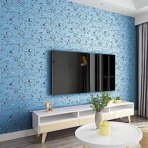 ROSASTELLA Self Adhesive Decorative Peel Stick Waterproof Floral Wallpaper Wall Decor Removable Wall Paper for Living Room Hall Decoration PVC Vinyl DIY Contact Paper45x304cm (Water Drop) - Image 2