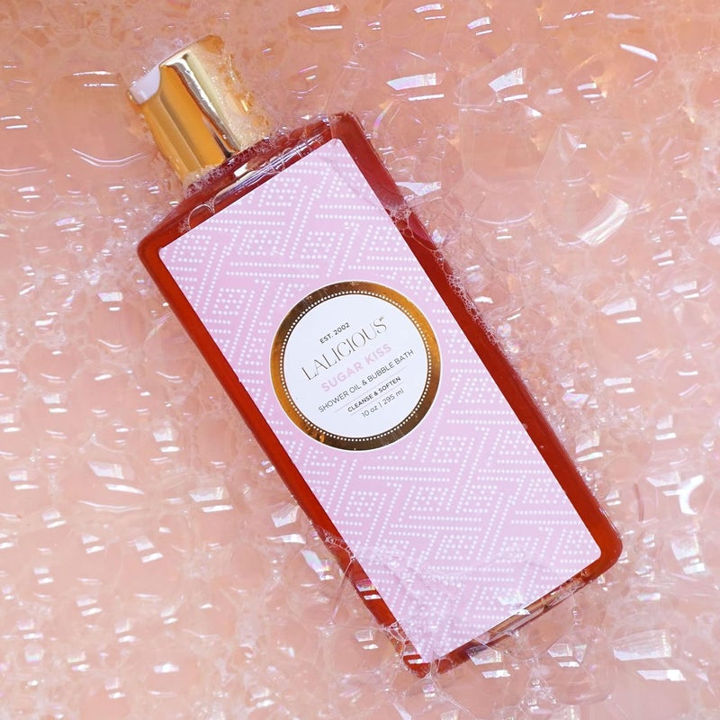 LALICIOUS Sugar Kiss Shower Oil Bubble Bath Natural Shower Cleanser with Topical Probiotics Grapeseed Oil Bath Soap Product for Shower Bath Shaving No Parabens 10oz - Image 3