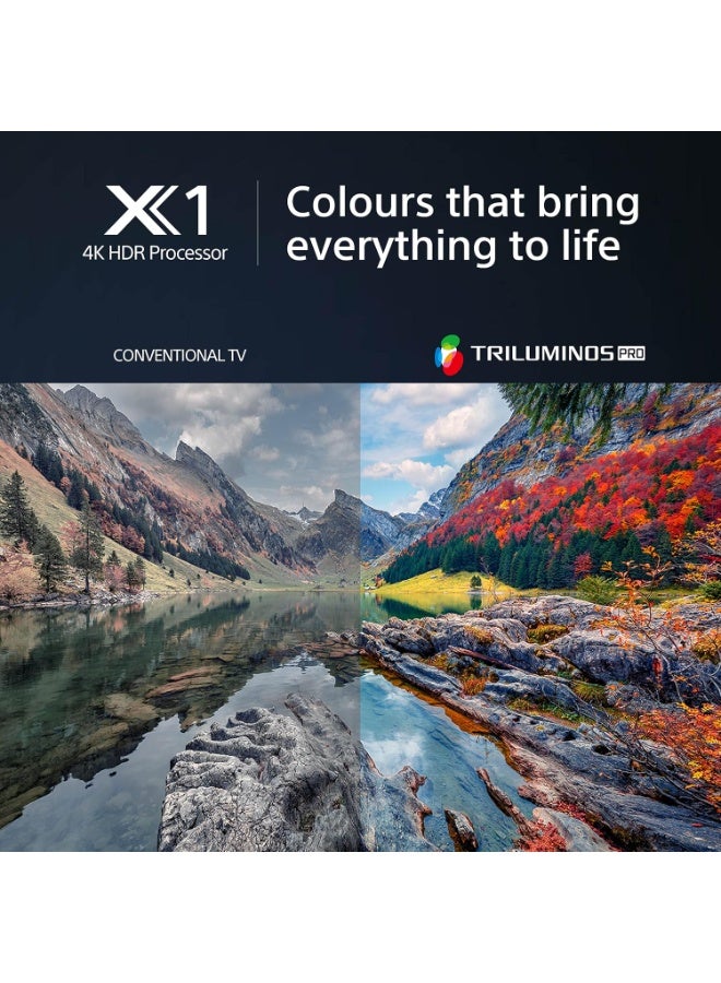 سوني تلفاز سوني برافيا 50 بوصة X80L 4K HDR الذكي (نسخة الإمارات) – تلفاز UHD مثالي للأفلام، والبث، والترفيه العائلي، مع معالج 4K HDR X1، وشاشة Triluminos Pro، ودولبي فيجن ودولبي أتموس، وكروم كاست مدمج، وتحكم صوتي - Image 5