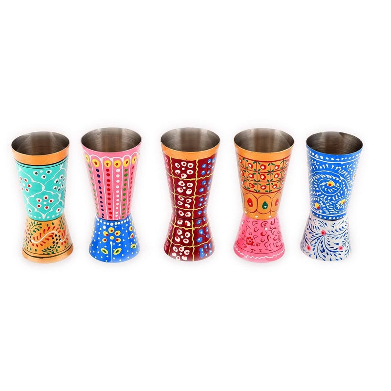 SAMRUDDHI ASSOCIATESAluminium Set of Five Cocktail Glasses Premium Shatterproof Martini Glassware  - Image 3