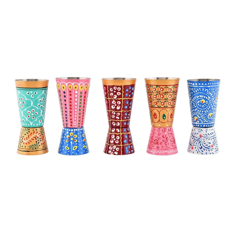 SAMRUDDHI ASSOCIATESAluminium Set of Five Cocktail Glasses Premium Shatterproof Martini Glassware  - Image 2