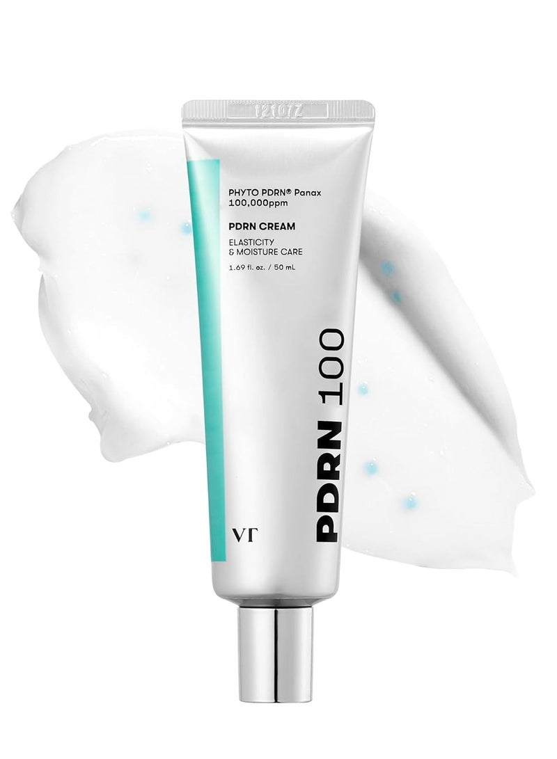 VT COSMETICS PDRN Cream 100, Nourishing & Restorative Moisturizer with 100,000 ppm Vegan PDRN, Lightweight Hydrating Cream for Glowy Glass Skin, Korean Skincare - Image 1