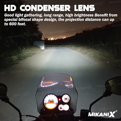 OBEROI'S TRADERS Ultra Bright Led Headlight Bulb/Headlamp Projector With HD Condenser Lens | High & Low Beam | Universal for Bikes & Scooty (Pack of 1), Silver - Image 3