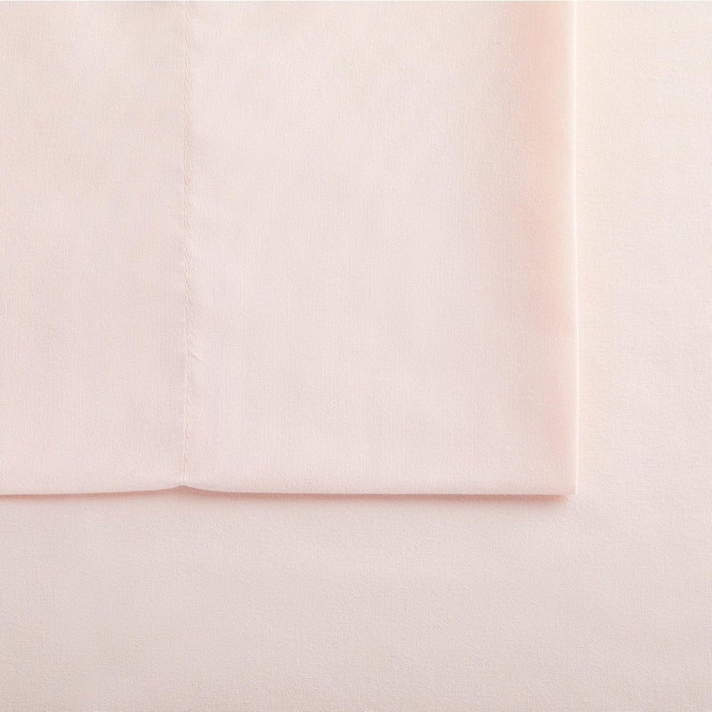 Serta Simply Clean Super Soft Hypoallergenic Stain Resistant Deep Pocket 3 Pieces Solid Bed Sheet Set, Twin XL, Blush Pink - Image 3