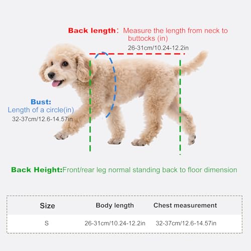 Pakalife Dog Wheelchair for Back Legs,Adjustable 4 Wheel Dog Strollers with Handle for Small and Medium Sized Injured Cats/Dogs,Durable Metal Rehabilitation Device(6.6-11pounds) - Image 3