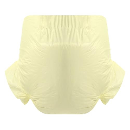 CutiePlusU Disposable Diaper Protective Underwear Absorbent Briefs Dry Surface - Yellow 10 Pieces (Large 37"-47") - Image 2