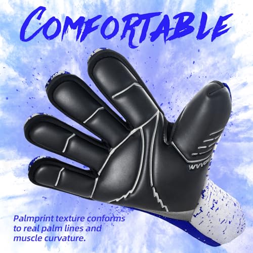 WVVOU Soccer Goalie Goalkeeper Gloves for Youth & Adult, Enhanced Latex Palm Grip, Breathable Knitted Fabric, Suitable for Game & Training, Pink, Size 8 - Image 3