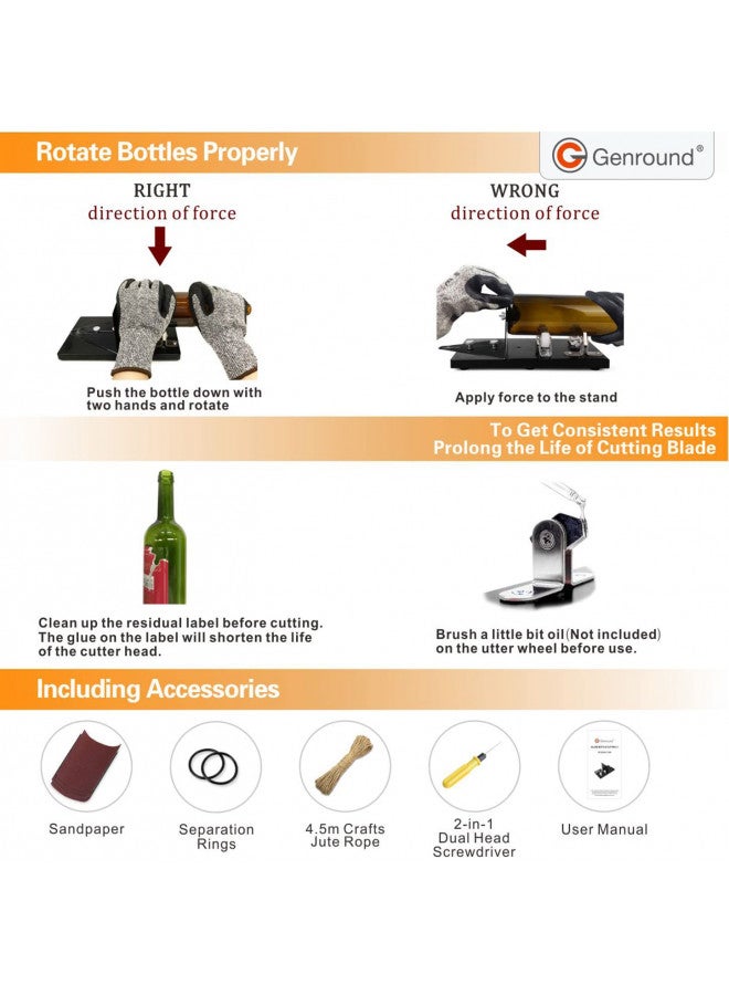 Genround Bottle Cutter, Genround Upgrade 2.1 Glass Bottle Cutter Machine for Round, Square and Oval Bottle Cutting | Cut Bottle From Neck To Bottom | Glass Cutter Bottle Cutting Tool For DIY Projects - Image 4