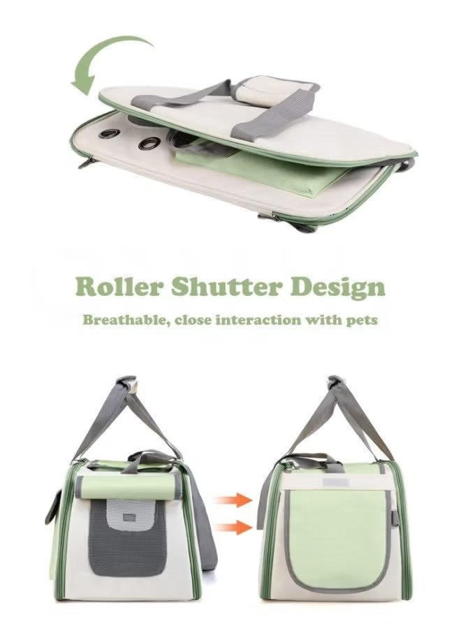 JOGAMS Cat Airline Crate Dog Carrier 16.5 lb Pet Foldable Travel Carry Soft Side Cat Carrier Roll Up Cover for Nervous Cats - Image 2