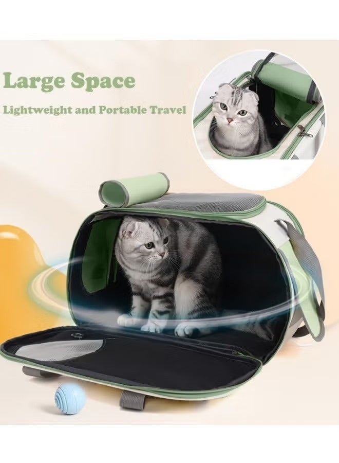 JOGAMS Cat Airline Crate Dog Carrier 16.5 lb Pet Foldable Travel Carry Soft Side Cat Carrier Roll Up Cover for Nervous Cats - Image 3