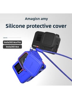 ماركة غير محددة غطاء حماية من السيليكون من AMAgisn Amai Insta360 AcePro ملحقات حماية لكاميرا Shadow Stone Ace Action - اللون: Ace Pro 2 غلاف سيليكون مع غطاء عدسة - رمادي  - Image 2