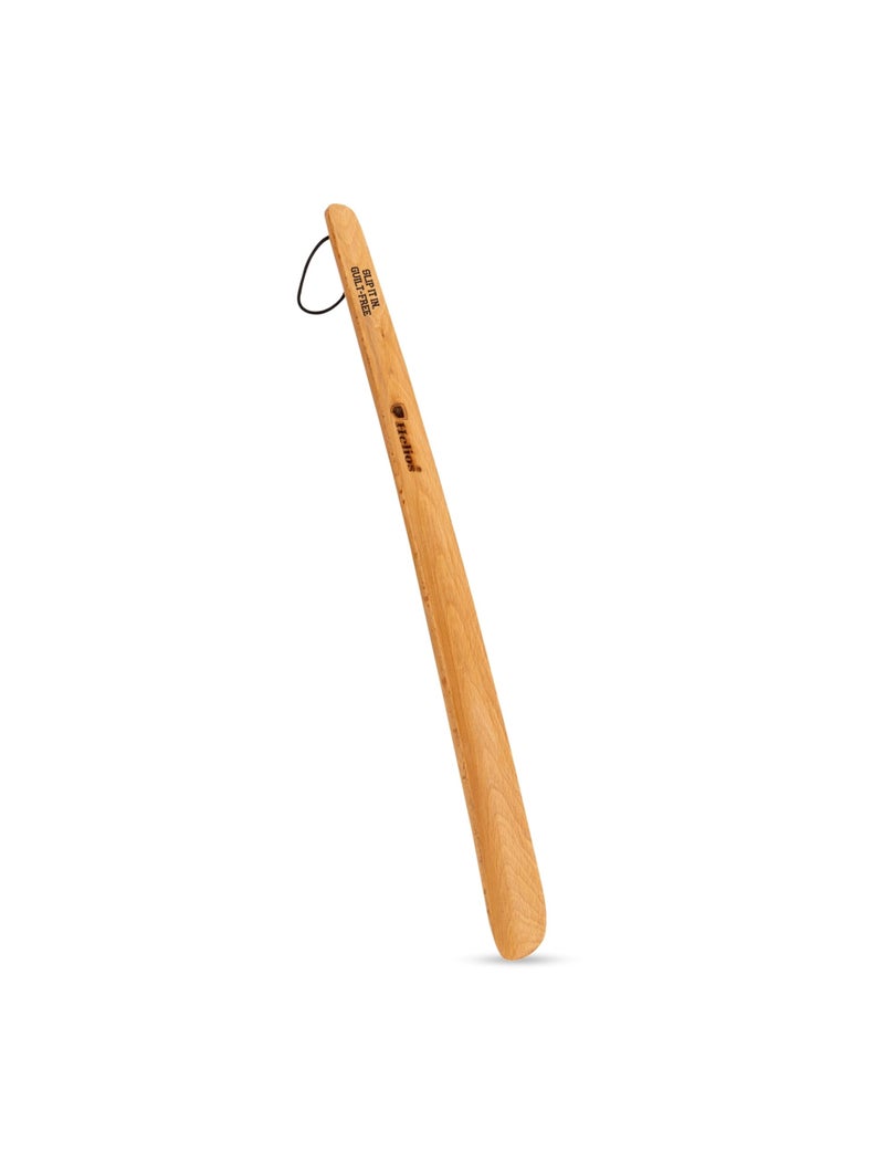 Helios Bamboo Shoe Horn | Long Handle Shoe Horn for Easy Wearing | Wooden Shoe Helper Stick | Shoe Wearing Aid for Men & Women | Durable Comfort Grip (Small/Medium/Large) - Image 1