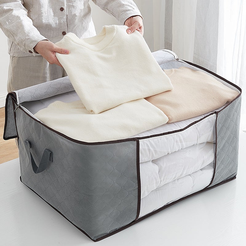 Storage Bag Moisture-Proof Mildew-Proof Clothes Quilt Finishing Bag Quilt Clothes Cloth Bag Moving Packing Bag Artifact - Image 2