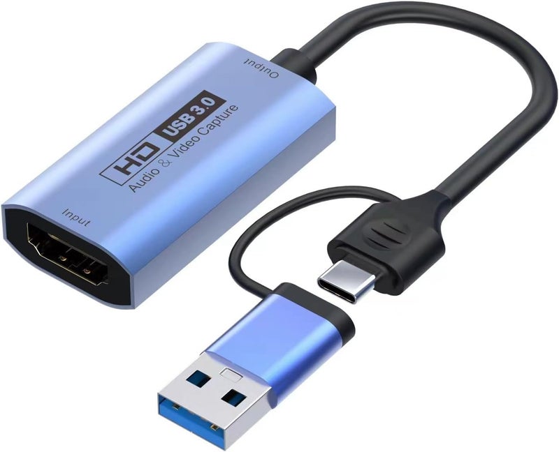 ETZIN Capture Card, 4K HDMI to Type C or USB C Audio Video Capture Card, 1080P 60FPS Game Video Capture Card for Live Streaming for PS3 for PS5 for Switch for Xbox One EPL-1187HVC - Image 1