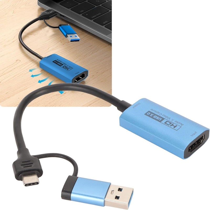 ETZIN Capture Card, 4K HDMI to Type C or USB C Audio Video Capture Card, 1080P 60FPS Game Video Capture Card for Live Streaming for PS3 for PS5 for Switch for Xbox One EPL-1187HVC - Image 5