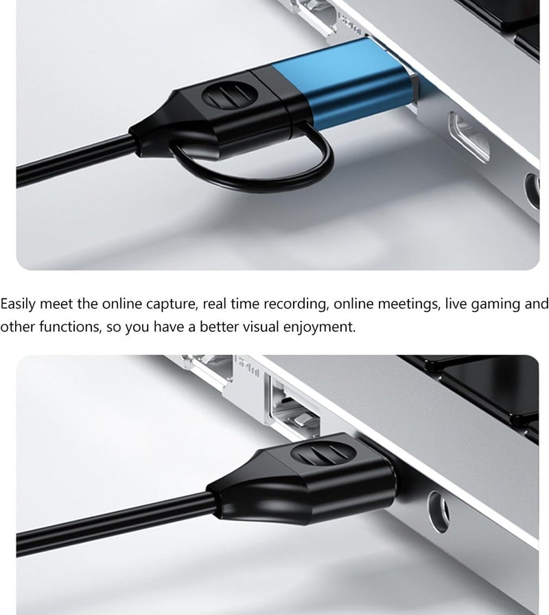 ETZIN Capture Card, 4K HDMI to Type C or USB C Audio Video Capture Card, 1080P 60FPS Game Video Capture Card for Live Streaming for PS3 for PS5 for Switch for Xbox One EPL-1187HVC - Image 3