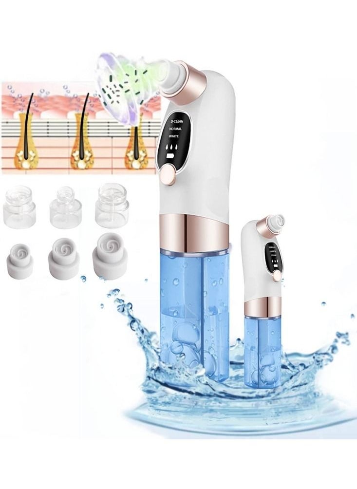 Ru syanl - Facial Acne Blackhead Remover with 6 Suction Heads Face Skin Care Pore Cleaner White - Image 1