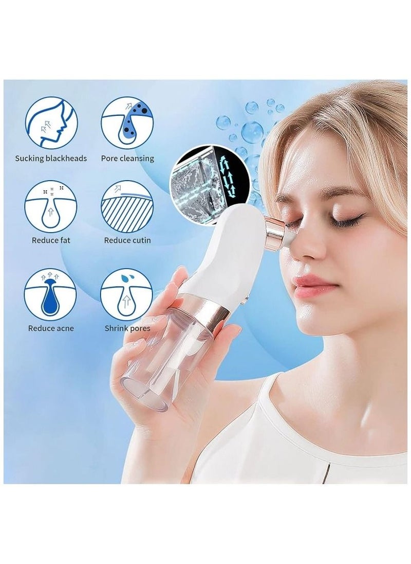 Ru syanl - Facial Acne Blackhead Remover with 6 Suction Heads Face Skin Care Pore Cleaner White - Image 1