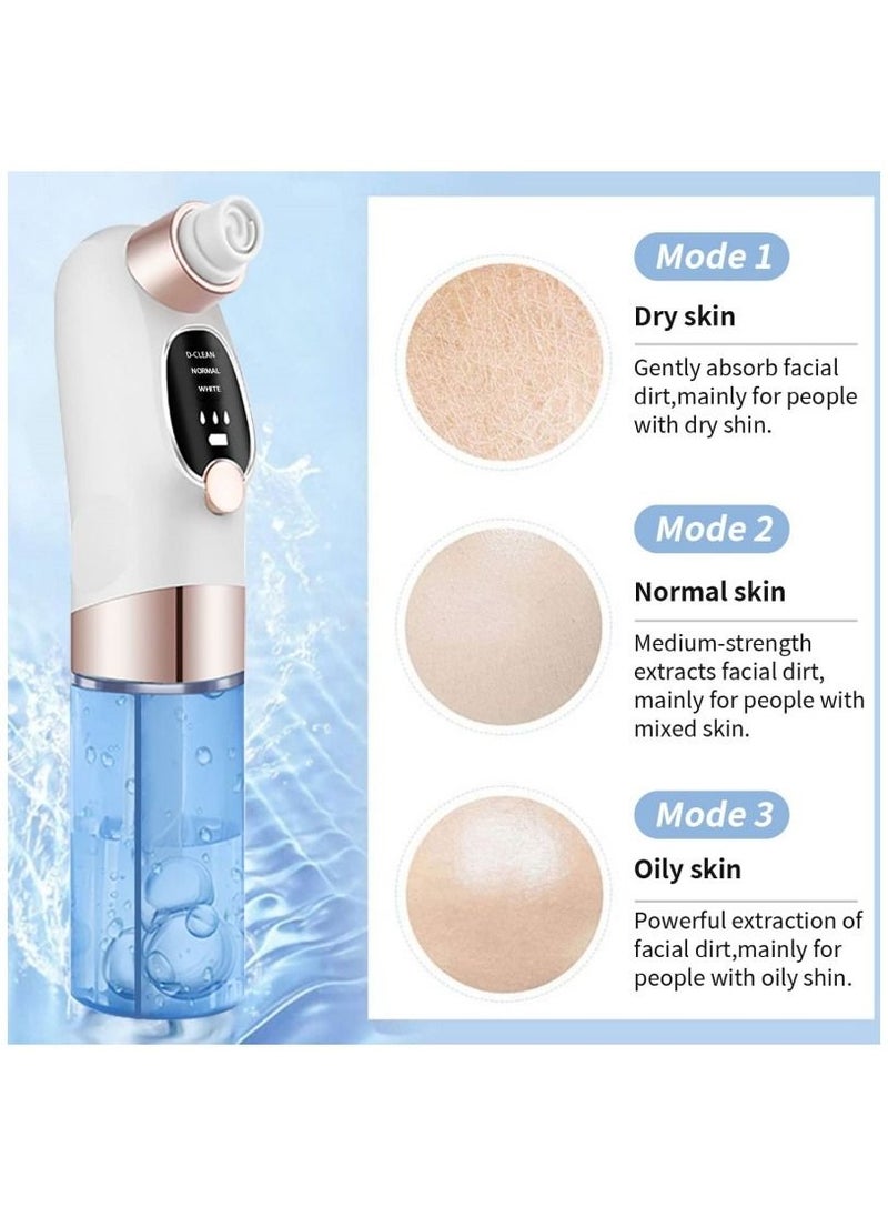 Ru syanl - Facial Acne Blackhead Remover with 6 Suction Heads Face Skin Care Pore Cleaner White - Image 1
