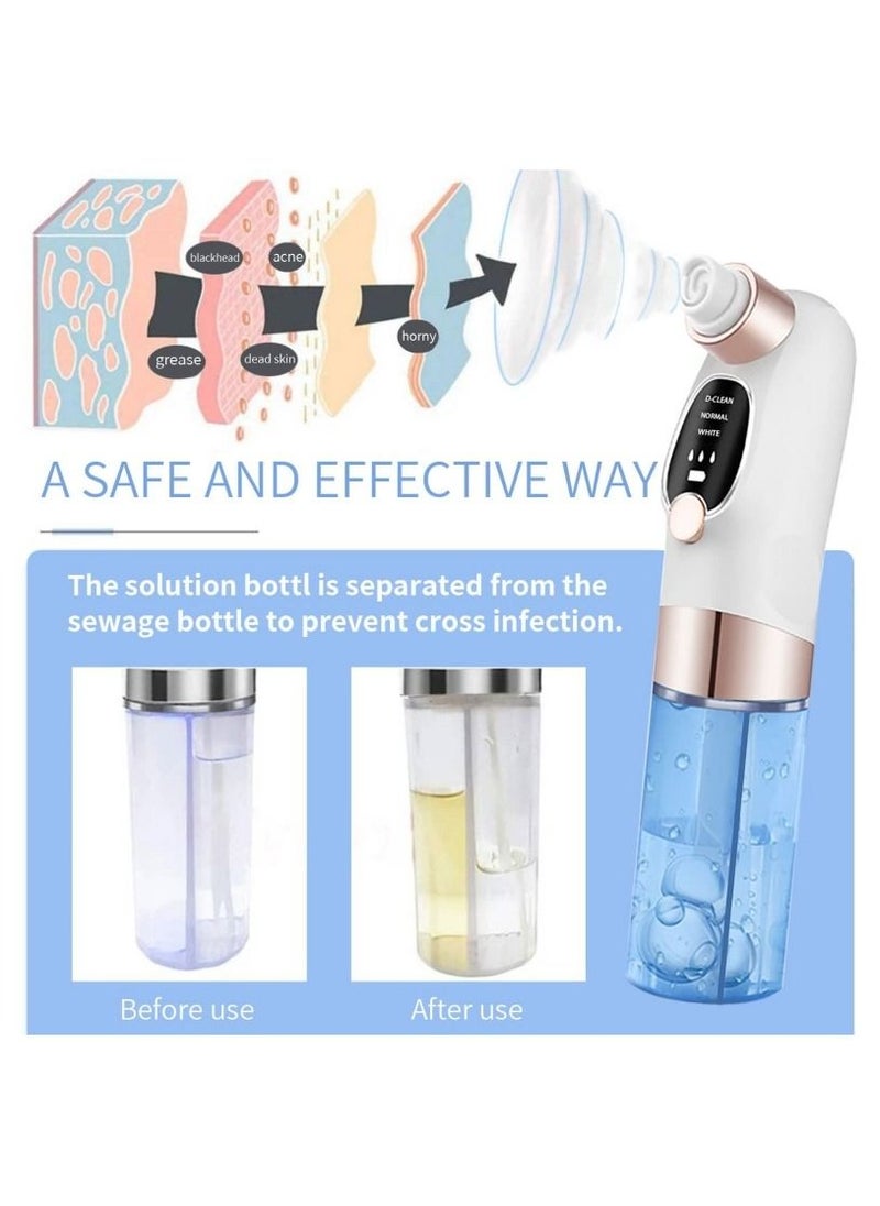 Ru syanl - Facial Acne Blackhead Remover with 6 Suction Heads Face Skin Care Pore Cleaner White - Image 1