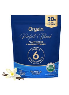 Orgain Orgain Organic Vegan Perfect Blend Protein Powder, 20g Clean Plant Protein, 6 Ingredients, <1g Sugar, Gluten Free, Non-GMO; No Artificial Flavors, Stevia Extract, Dairy or Soy Ingredients- Vanilla  - Image 1