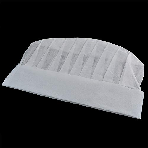 Tayfremn Chef Hats 40 Pcs Disposable Non-Woven Chef Supplies 9" White Culinary Hat Kitchen Cooking Chef Caps for Home Kitchen,Restaurants,Food Occasions,Classes and Parties 23" in Circumference - Image 4