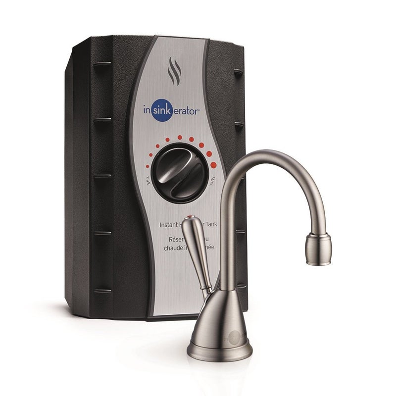 insinkerator InSinkErator View Instant Hot Water Dispenser System - Faucet & Tank, Satin Nickel, H-View-SN 14.6 x 10 x 8.4 inches  - Image 1
