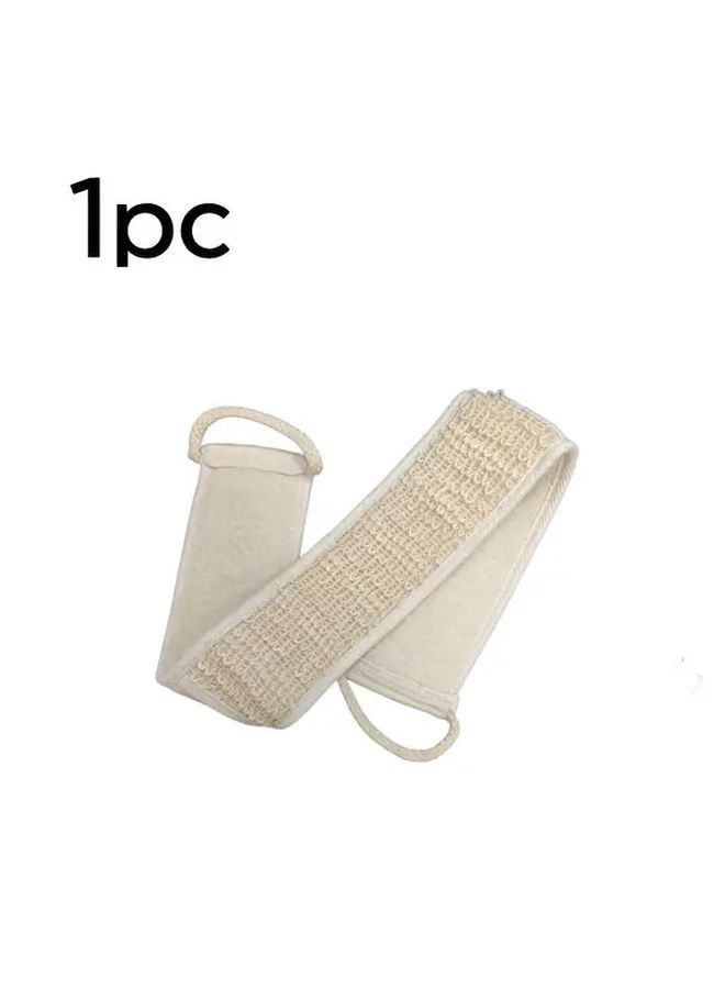 Natural Loofah Sponge Back Scrubber Long Handle Ergonomic Grip Exfoliating Body Scrub For Men And Women - Image 3
