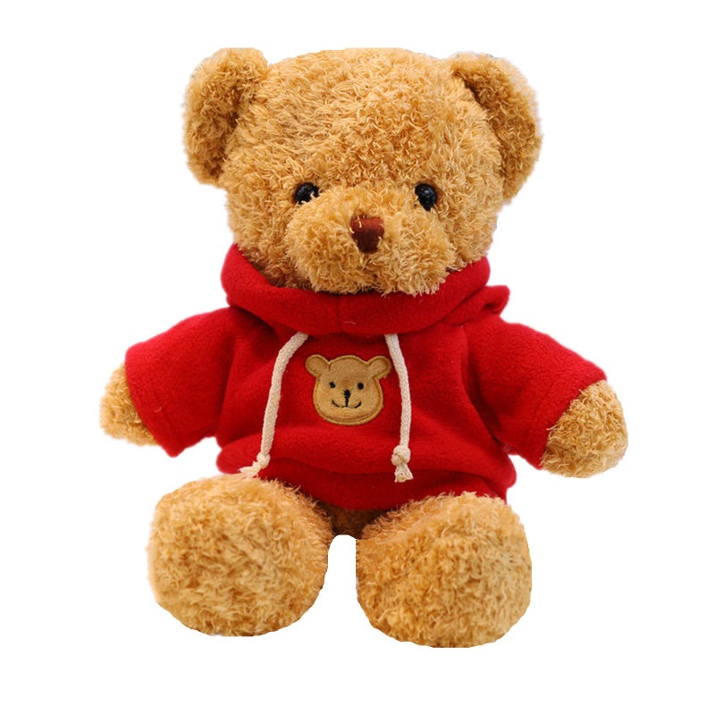 BSVOME 11.8 inches Teddy Bear Stuffed Animals Soft Plush Cute Teddy Bear Doll for Boys Girls (Red) - Image 1