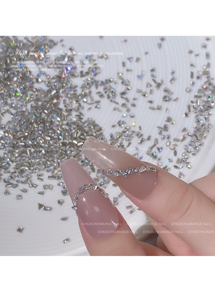 إسكدنيا ملصق أظافر سحري على شكل فراشة من الكريستال واللؤلؤ 5D مع 100 ماسة من الزركون، مناسب لملصقات الأظافر التي تصنعها بنفسك - Image 5