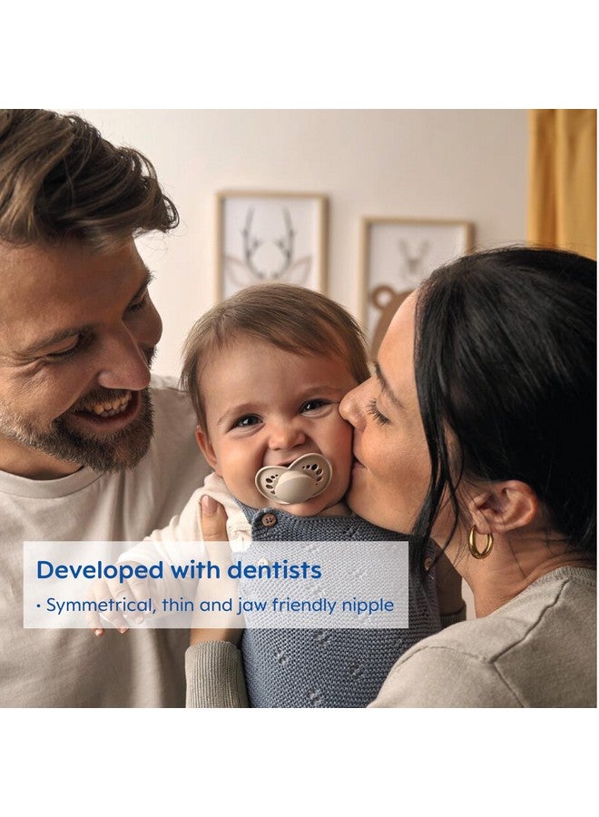 مام لهايات مام الأصلية غير اللامعة للأطفال، من عمر 6 إلى 16 شهرًا، حلمة سيليكون خالية من مادة BPA، سهلة التنظيف، مثالية للأطفال الذين يرضعون رضاعة طبيعية، تم تطويرها بالتعاون مع خبراء طبيين، لهايتان مع حافظة معقم. - Image 3