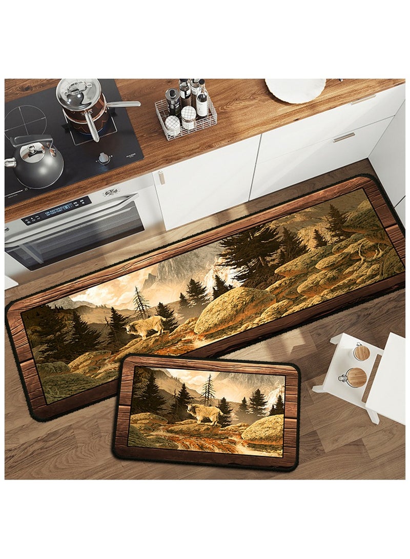 Anna 40*60 + 40*150cm Set of Two Non-Slip Water Washable Floor Mats for Entryway, Bathroom, and Kitchen - Image 3