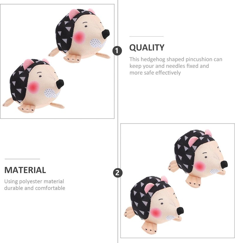 KJHBV Hedgehog Pin Cushion Set 2pcs Sewing Needle Organizer Portable Embroidery Needles Holder Cute Animal Pincushions for Home Sewing and Needlework Accessories - Image 3