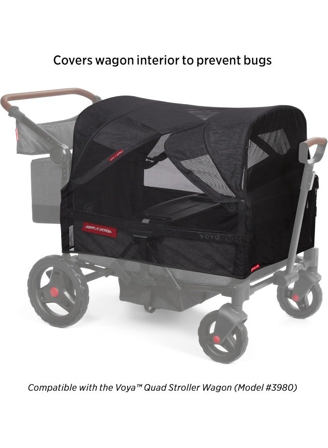 Radio Flyer Voya Mosquito Mesh with Bag, Stroller Wagon Mosquito Netting Cover - Image 2