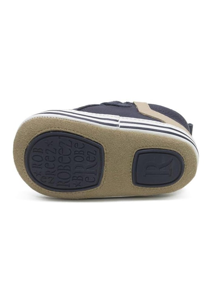 Robeez Baby Boys First Kicks, Adam Navy Leather, 0-3 Months - Image 5