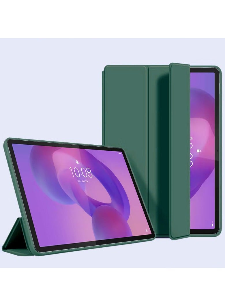 Case Compatible with Lenovo Idea Tab Pro 12.7 inch 2025 (TB375FC/TB375XU/TB375XC), Slim Three-fold Bracket Cover, Soft Silicone Smart Flip Tablet Case, Auto Wake/Sleep - Image 1
