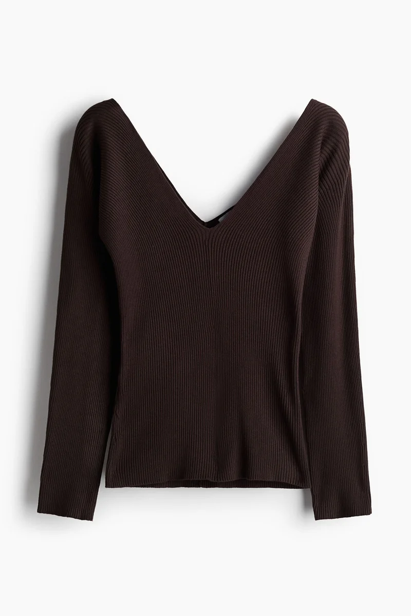 H&M Rib-knit V-neck top