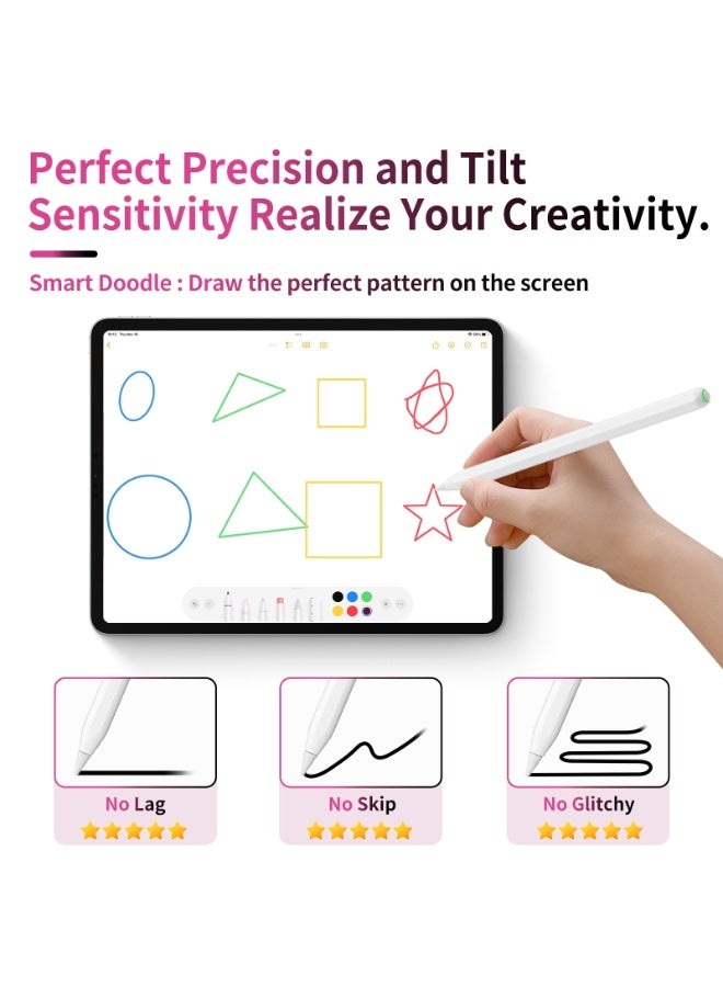 Kingone Touch Pen for iPad (Wireless Charging), Compatible with Apple Pencil, iPad Pen, Stylus Pen, Ultra High Sensitivity, Ultra Fine, Lightweight, Supports Tilt Sensing, Malfunction Prevention (Black) - Image 3