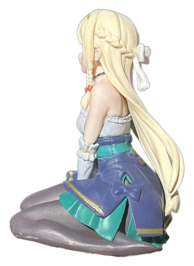 general Anime Girl Collectible Figure - Elegant blonde hair, green eyes, delicate sitting | Perfect for collectors' desks, shelves and display cases - Image 3