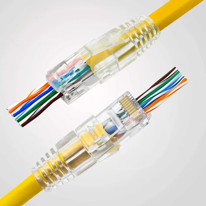 Thrifty Tech (Pack of 100) RJ45 Boot, Caps, Latest Supports Cat5, Cat5e, Cat6 8P8C RJ45 Connector, RJ45 Pass Through Transparent Connectors. (RJ 45 Boots) - Image 3