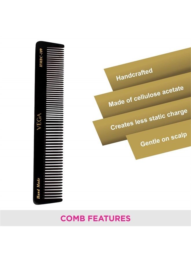 Vega Helmets Vega Handmade Black Comb - General Grooming HMBC-109 1 Pcs by Vega Product - Image 4