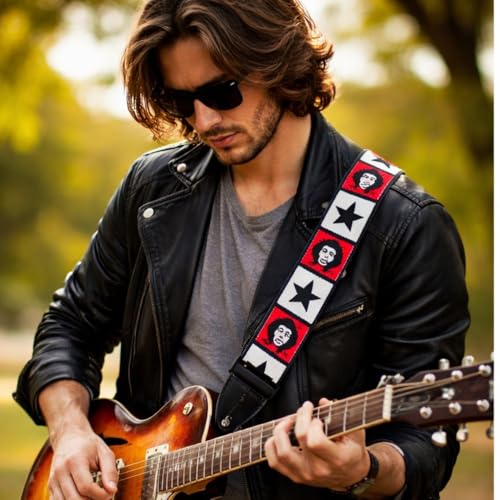 MOCKING BIRD Acoustic Guitar Bag Foam Padded Guitar Cover for 38, 39, 40, 41 inch with Adjustable Guitar Strap Wall Mount Hanger and Guitar Picks for Acoustic Electric Bass Guitar case (Bob Marley) - Image 3
