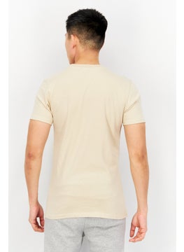 Tailored Recreation Men Crew Neck Short Sleeve Graphic Print T-Shirt, Tan  - Image 4