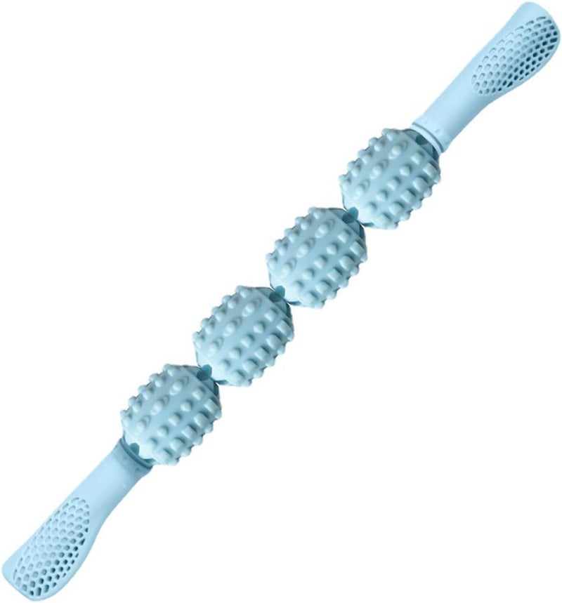 Trifecta Massage Roller Stick For Body - Muscle Roller Stick Relieve Myofascial Trigger Points Tuh Reduce Muscle Soreness, Tightness, Leg Cramps, And Back Pain For Physical Therapy And Recovery (Blue) - Image 1