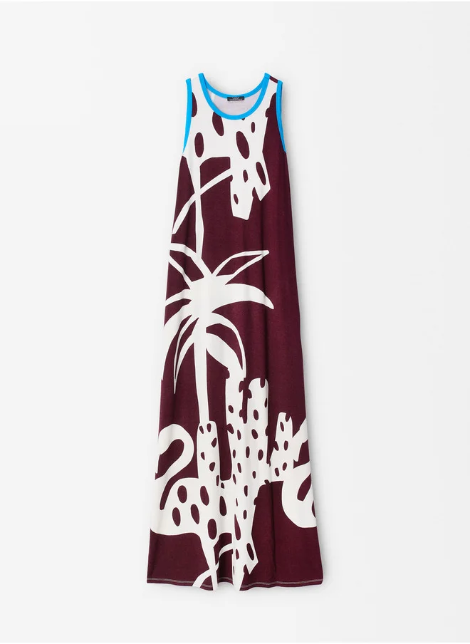 PARFOIS Printed Long Dress