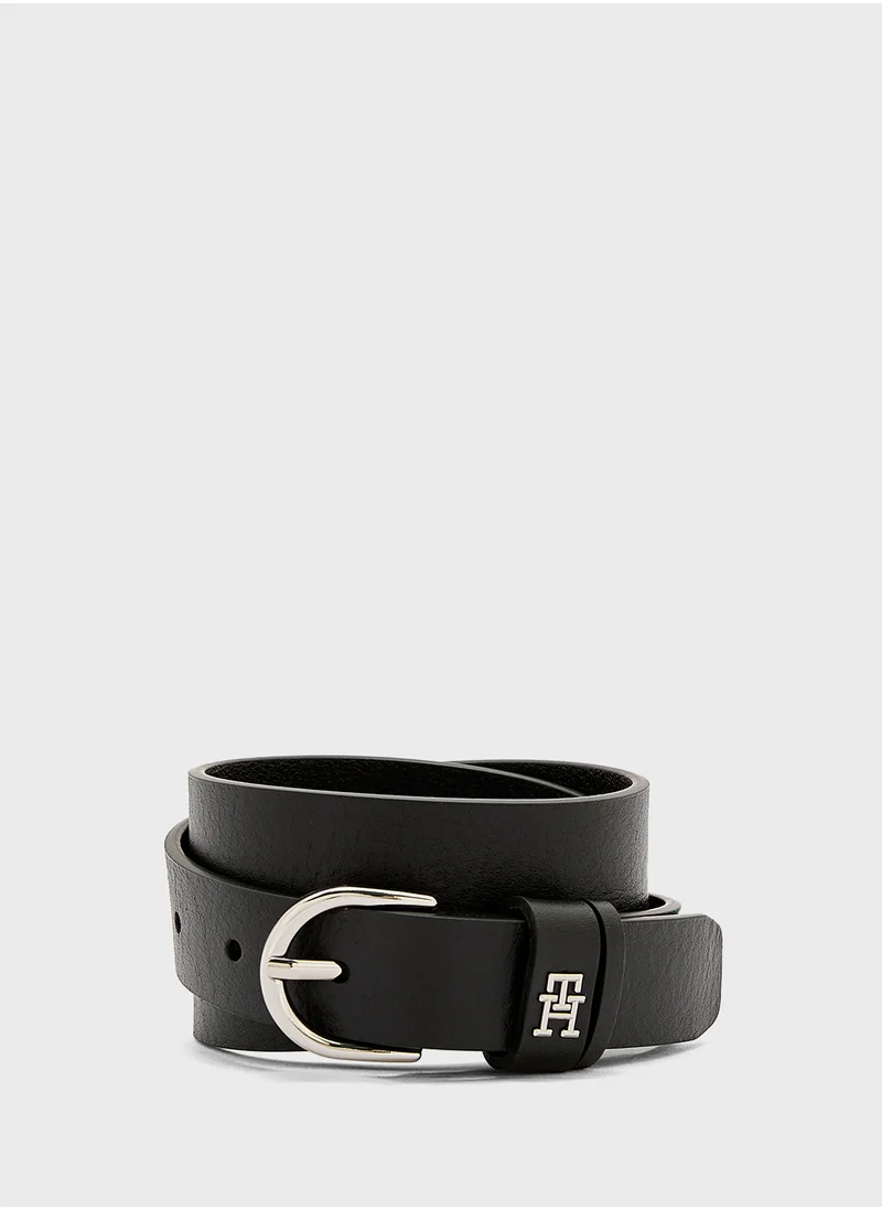 تومي هيلفيغر Logo Detail Allocated Buckle Hole Belt