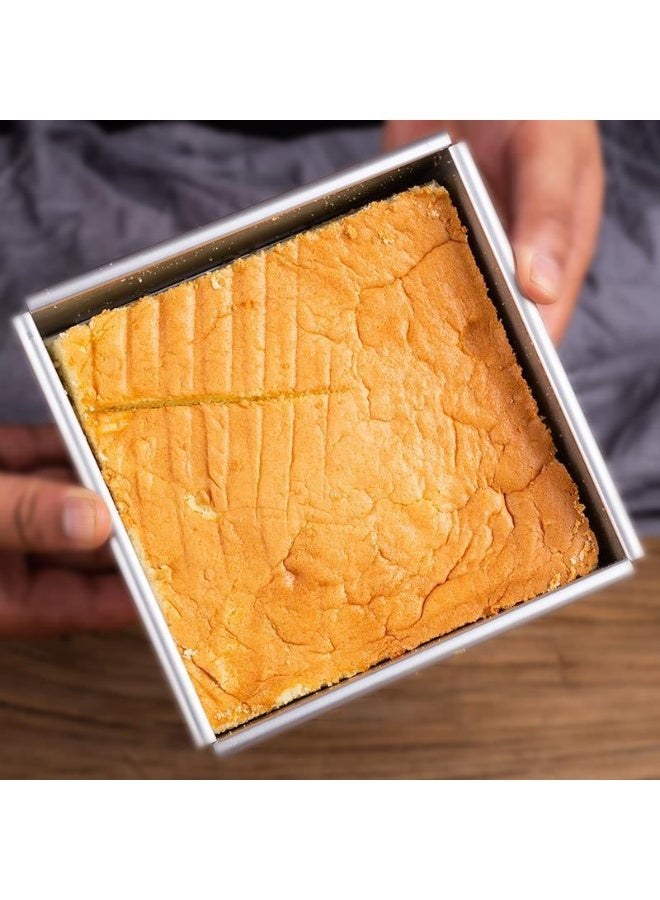 Square Pan for Brownie Cake Size 10 Inches with Removable Bottom - Image 2